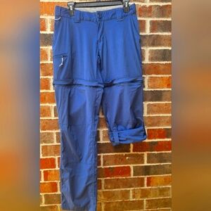 Blue Cargo Convertible Pants/shorts/capris